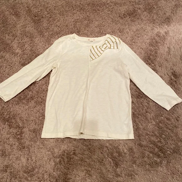 🤍Crewcuts cream top 3/4 sleeve🤍 - Picture 1 of 4
